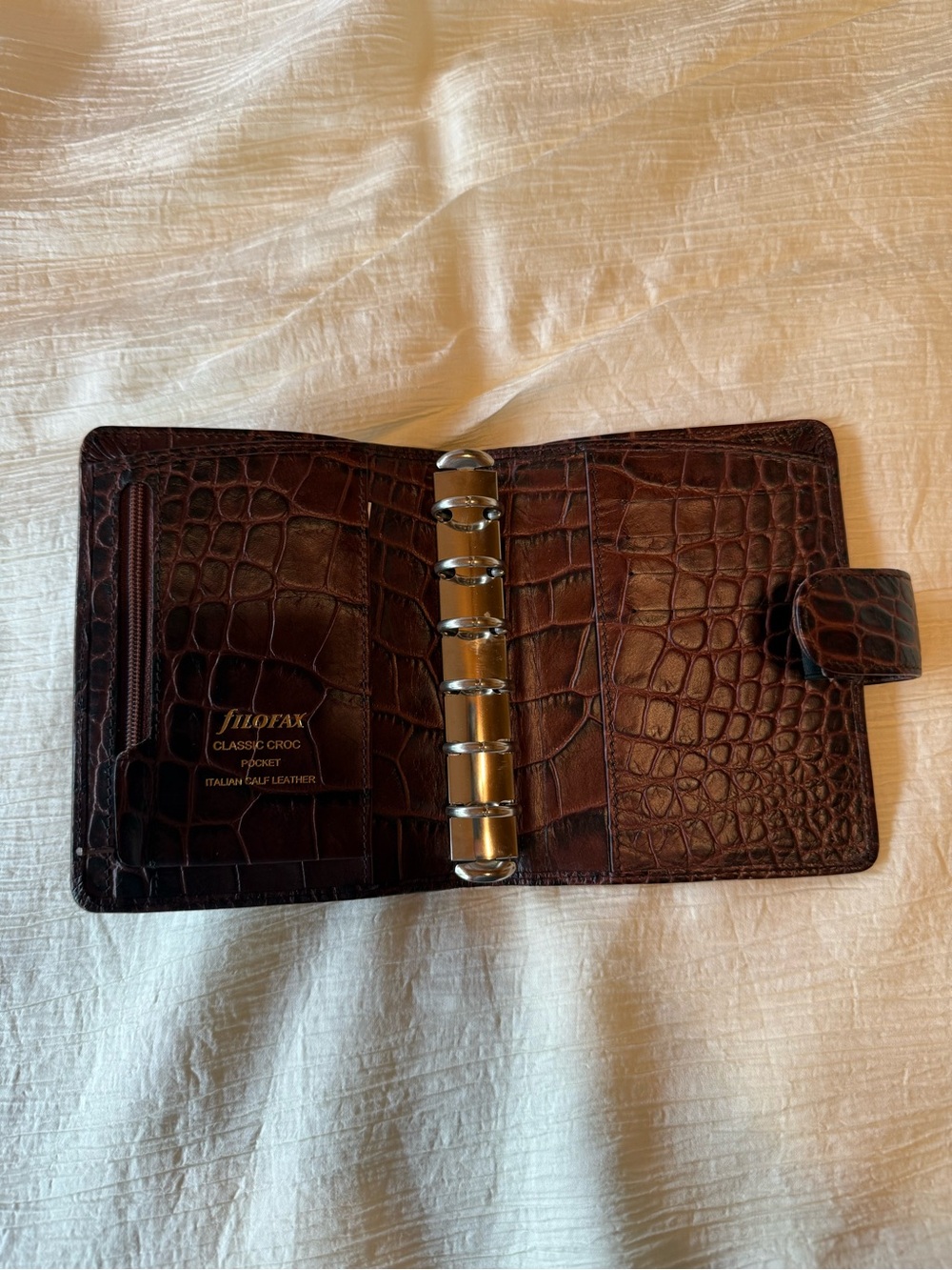 Filofax Classic Croc Pocket Leather Organizer - Picture 12 of 12